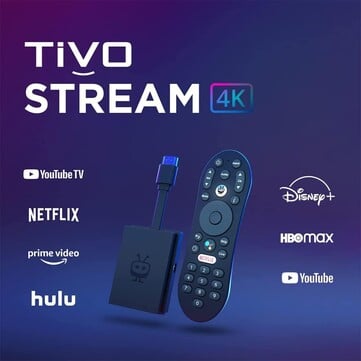 Le TiVo Stream 4K est conçu comme un dongle, à l'instar du Chromecast de Google TV. (Source de l'image : TiVo)