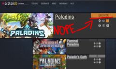 ProtonDB a besoin d'un système d'évaluation plus clair et plus précis que ses médailles. (Source de l'image : capture d'écran de ProtonDB)