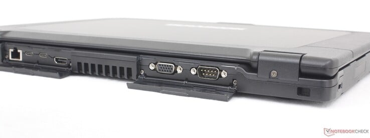 Arrière : RJ-45 (1 Gbps), USB-C 3.2 Gen. 2 avec DisplayPort, USB-C avec Thunderbolt 4 + DisplayPort + Power Delivery, HDMI, VGA, RS232 série