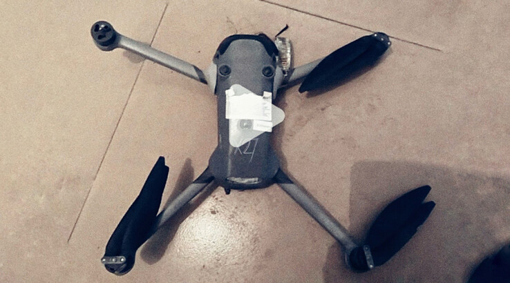 Ce DJI Air 4 serait un prototype accidenté. (Source de l'image : via Jasper Ellens)