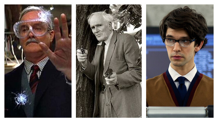 John Cleese, Desmond Llewelyn, Ben Whishaw dans le rôle de Q (Source de l'image : Wikimedia - édité)