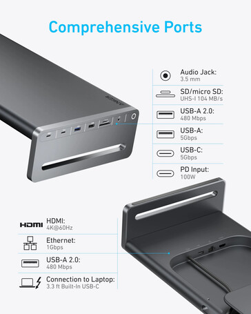 La station d'accueil USB-C d'Anker (10-en-1, support pour moniteur) qui fait l'objet de rumeurs. (Source de l'image : u/joshuadwx via Reddit)