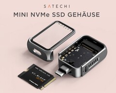 Le nouveau boîtier Satechi M.2 NVMe Mini SSD peut accueillir des disques SSD d&#039;une capacité maximale de 2 To. (Source de l&#039;image : Amazon)