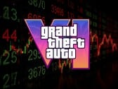Le logo de GTA 6 devant le téléscripteur de la bourse