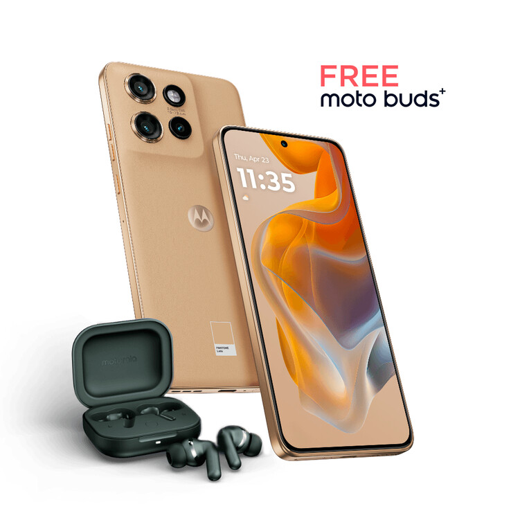 Motorola offrira une paire d'écouteurs Moto Buds+ lors des premières commandes. (Source de l'image : Motorola)