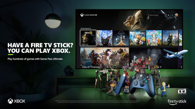 L'application Xbox TV pour Fire TV permet à un grand nombre de foyers d'avoir accès à des jeux en ligne. (Source de l'image : Microsoft)