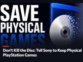 Une image promotionnelle de la pétition « Don't Kill The Disc » en faveur des jeux PlayStation sur support physique