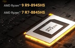 AMD Ryzen 9 8945HS ou AMD Ryzen 7 8845HS (Source : Geekom)