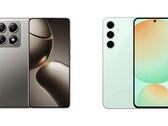 Le Xiaomi 14T Pro et le Samsung Galaxy S24 FE ont tous deux un cadre métallique et un dos en verre. (Source des images : Xiaomi et Samsung)