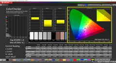 CalMAN ColorChecker (Profil : P3, Espace couleur : P3)