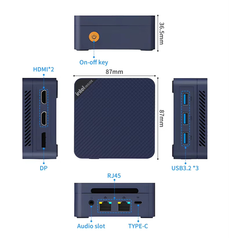 Dimensions du ZX06 (Source de l'image : AliExpress)