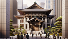 Palais de justice japonais (Source : image générée par DALL-E 3)