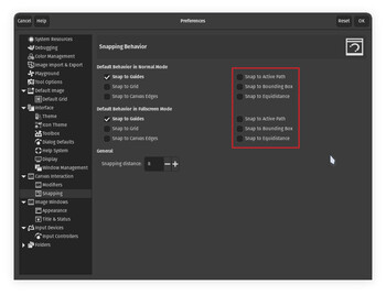 GIMP 3.0 introduit l'accrochage à équidistance et à la boîte englobante, ce qui permet d'aligner plusieurs éléments sans avoir à entrer manuellement les valeurs de transformation. (Source de l'image : Julian van der Merwe / Notebookcheck)