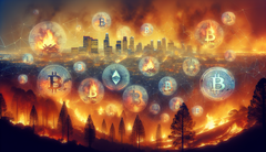 Incendies de Californie - les dons en crypto-monnaies sont désormais acceptés pour aider les victimes (Image source : AI generated)