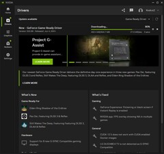 Nvidia GeForce Game Ready Driver 555.99 téléchargeable dans l&#039;application Nvidia (Source : Own)