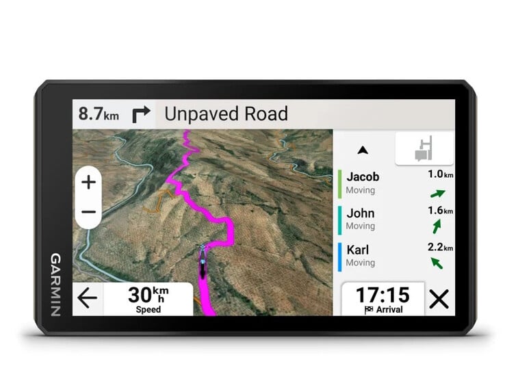 La position des autres conducteurs peut être affichée. (Source de l'image : Garmin)