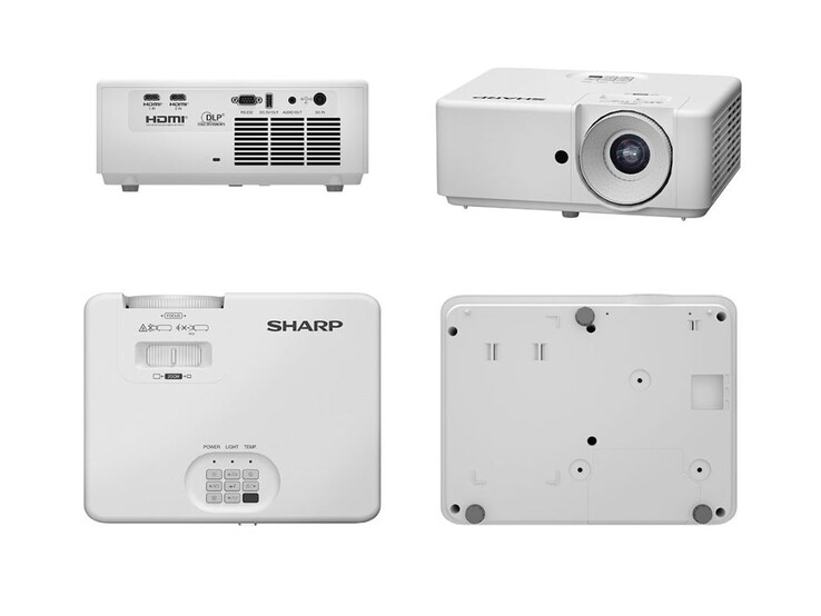 Le Sharp XP-M401H-W, moins performant, a un format 16:9, tandis que le XP-M421W-W a un format 16:10. (Source : Sharp)