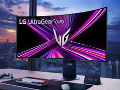 L&#039;UltraGear OLED 45GX950A a une courbure de 800R. (Source de l&#039;image : LG)