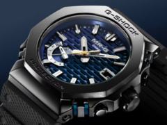 La Casio MRG-B2100R-2AJR présente un thème centré sur &quot;Aizumi (藍墨)&quot;, ou encre indigo. (Source de l&#039;image : Great G-Shock World)