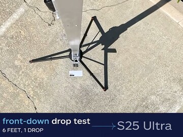 Test de chute avant de la S25 Ultra d'Allstate (Source : Allstate Protection Plans)