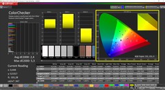 CalMAN ColorChecker (profil : Native : espace colorimétrique cible : P3)