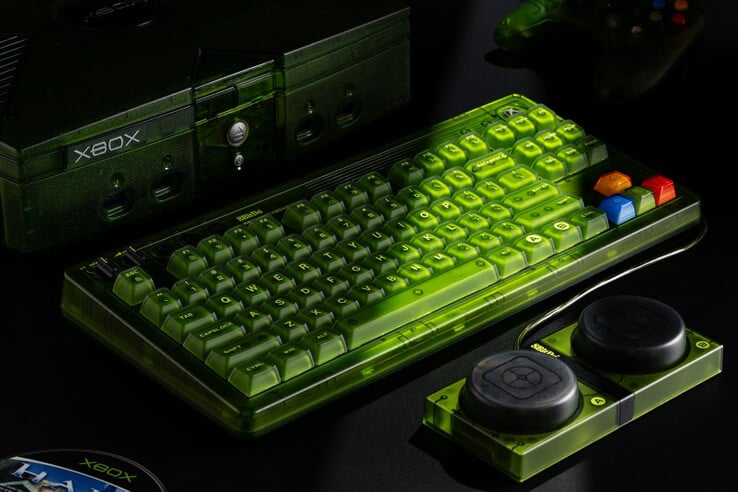 Le Retro 87 Mechanical Keyboard est également livré avec des Super Buttons à thème. (Source de l'image : 8BitDo)