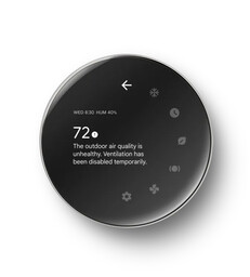 Thermostat d'apprentissage Nest (4ème génération) avec alerte Energy Shift. (Source de l'image : Google)