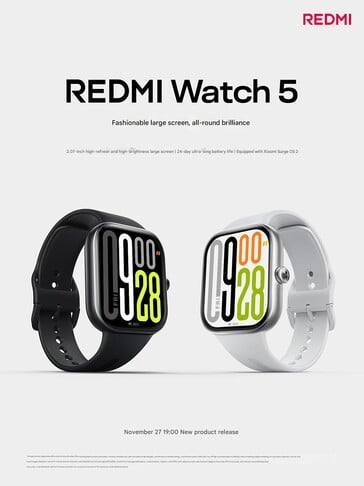 Redmi Watch 5 teaser (Image source : Redmi - machine translated)