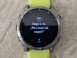 Assistant vocal de la smartwatch Garmin Fenix 8 (Image source : Marcus Herbrich)