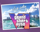 La bannière de GTA 6 Vice City avec le logo est montrée (Image source : Rockstar Games avec modifications)