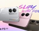 Le Realme P3 5G est disponible dans les coloris Space Silver, Comet Grey et Nebula Pink (Image source : Realme)