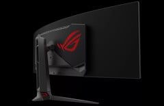 Le ROG Swift OLED PG49WCD s&#039;étend sur 49 pouces, ce qui en fait un véritable mastodonte. (Source de l&#039;image : ASUS)