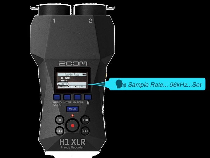 L'interface XLR H1 de Zoom est conçue avec des descriptions audibles afin que même les aveugles puissent l'utiliser. (Source de l'image : Zoom)