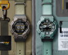 Les deux modèles G-Shock de Casio sont dotés de bracelets fabriqués à partir de matériaux recyclables et teintés avec des couleurs naturelles (source d'image : Casio)