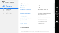 UEFI du Minisforum MS-A1