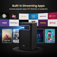 Le projecteur est livré avec des applications OTT préinstallées (Source de l'image : Portronics)