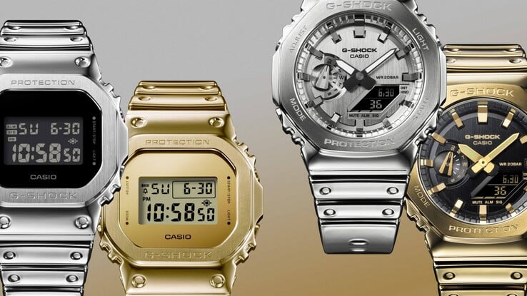 Casio a lancé quatre nouvelles montres Fine Metallic aux États-Unis. (Source de l'image : Casio)