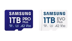 Les cartes microSD PRO Plus et EVO Plus de Samsung sont désormais disponibles dans une capacité de 1 To. (Source de l&#039;image : Samsung)