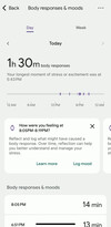 La nouvelle page Fitbit Body responses & moods. (Source de l'image : u/KeyAd5197 via Reddit)