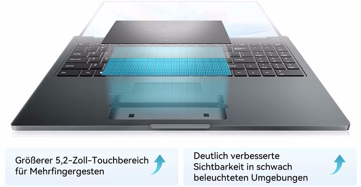 Un grand pavé tactile est inclus (Source de l'image : Blackview)