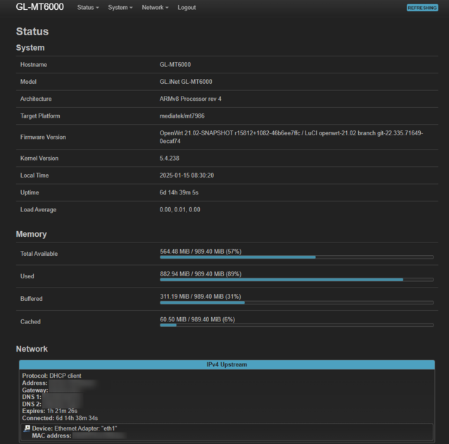 Vous pouvez toujours accéder à l'interface LuCI OpenWRT pour un contrôle plus fin sur des éléments tels que le pare-feu du routeur (Image Source : David Devey, Notebookcheck)