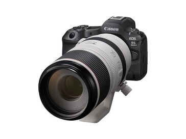 Canon EOS R5 Mark avec l'objectif RF100-500mm F4.5-7.1 L IS USM (Source : Canon)