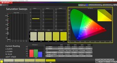 Saturation CalMAN (profil : P3 : espace couleur cible : P3)