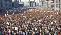 De nombreux militants écologistes ont été arrêtés en Serbie lors de manifestations contre la construction de mines de lithium (image source : DALL-E / AI)