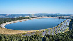 Plus les centrales de pompage-turbinage sont grandes et hautes, moins elles coûtent cher - ici Markersbach dans les Monts Métallifères. (Source de l'image : Vattenfall)