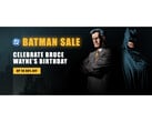 L'image de couverture de la vente Warner Bros. et DC Batman sur Steam représentant Bruce Wayne et Batman (Image Source : Steam)