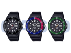 De gauche à droite, les Casio MRW230H-1E1V, MRW230H-1E2V et MRW230H-1E3V. (Source de l&#039;image : Casio)