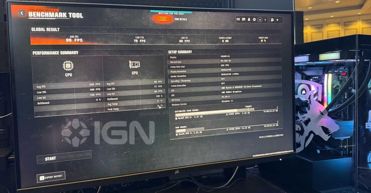 Performances de la RX 9070 dans Call of Duty : Black Ops 6. (Source de l'image : IGN)