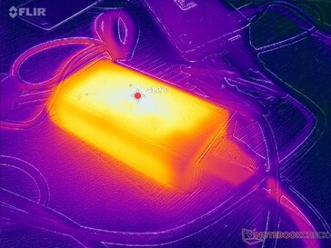 L'adaptateur CA peut atteindre plus de 41 °C lorsque des charges exigeantes sont utilisées pendant de longues périodes