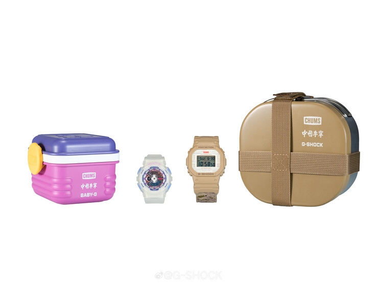 Les emballages des nouvelles montres Casio G-Shock et Baby-G. (Source de l'image : Weibo)